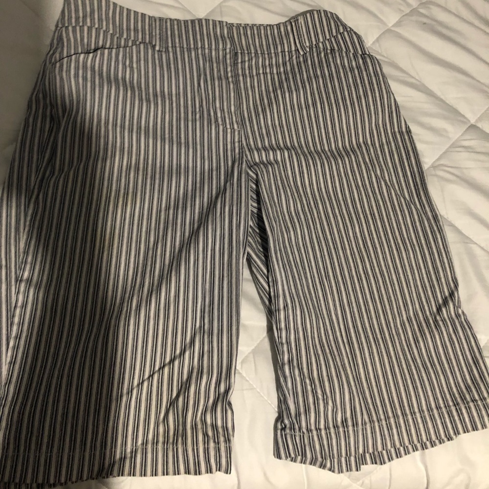 White and grey striped Shorts